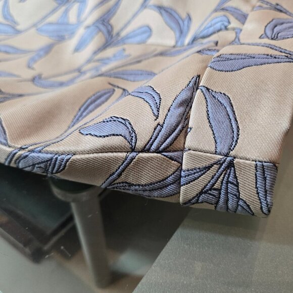 Giambattista Valli | Blue Floral Print Pant | Silk Blend Made in Italy | Size 42 - Picture 3 of 10